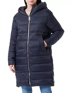 Marc O'Polo płaszcz, wyściełany, podwójny szew, z kapturem, kieszenie światowe, metalowy zamek błyskawiczny, Deep Blue Sea, 42 - Płaszcze damskie - miniaturka - grafika 1