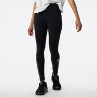 Spodnie sportowe damskie - Legginsy damskie New Balance WP23507BK  czarne - miniaturka - grafika 1