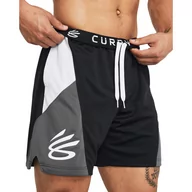 Spodnie sportowe męskie - Męskie spodenki do koszykówki Under Armour Curry Splash Short - czarne - UNDER ARMOUR - miniaturka - grafika 1