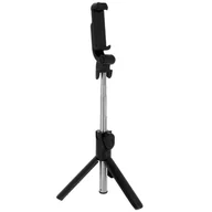 Selfie stick - Selfie stick ze statywem Pilot zdalnego sterowania Bluetooth Wysuwane ramię 68 cm - Czarny - miniaturka - grafika 1