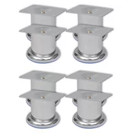 Meble modułowe i akcesoria - vidaXL Nóżki do sofy, 8 szt., okrągłe, chromowane, 60 mm - miniaturka - grafika 1