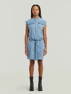 Sukienki - G-Star Sukienka dżinsowa w kolorze błękitnym - miniaturka - grafika 1