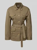 Kurtki damskie - Kurtka koszulowa o kroju regular fit ze złotymi guzikami - miniaturka - grafika 1