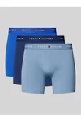 Majtki damskie - Bokserki z elastycznym pasem z intarsjami z logo, 3-pak - Tommy Hilfiger - miniaturka - grafika 1