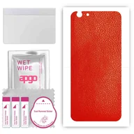 Szkła hartowane na telefon - Folia naklejka skórka strukturalna na TYŁ do Apple iPhone 6 Plus - Skóra Czerwona - apgo SKINS - miniaturka - grafika 1