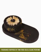 Świece - Zestaw Złoty Blask Natury - Świeca Perfumowana 75ml - Podstawka Gipsowa - Zapach Inspirowany Perfumami Tom Ford Soleil Blanc - miniaturka - grafika 1