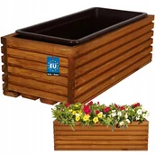 Donice - DONICZKA DONICA WKŁAD OGRODOWA SKRZYNKA DREWNIANA TARAS KWIATY DĄB 44X20 CM - miniaturka - grafika 1