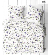 Pościel - Komplet pościeli kora premium 100% bawełny 200x220cm wzór Pnącza kwiatów - miniaturka - grafika 1