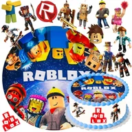 Batoniki - OPŁATEK NA TORT ROBLOX + TEKST + POSTACIE JADALNA DEKORACJA - miniaturka - grafika 1