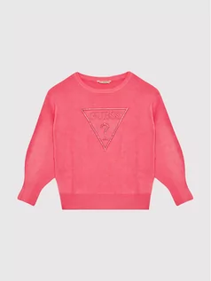 Swetry dla chłopców - Guess Sweter J1YR00 Z26I0 Różowy Regular Fit - grafika 1