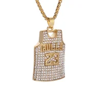 Naszyjniki - Naszyjnik chain Michael Jordan Chicago Bulls 23 prezent streetwear Y2K iced - miniaturka - grafika 1