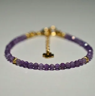 Bransoletka Szczęścia Ametyst 3mm - Crystals Break 2 Rozmiary - Bransoletki - miniaturka - grafika 1