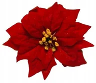 Ozdoby bożonarodzeniowe - Gwiazda Welurowa Duża Poinsecja Piękna Na Kompozycje Bukiety Stroiki 16Cm - miniaturka - grafika 1