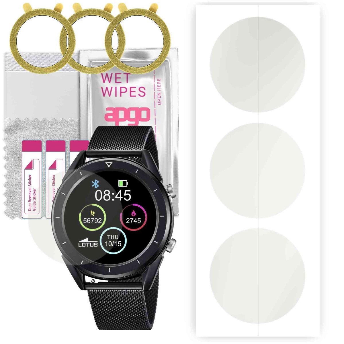 3x Folia hydrożelowa MATOWA do Lotus Smartime - apgo Smartwatch Hydrogel MATTE Protection Ochrona na ekran smartwatcha