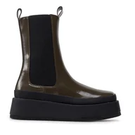 Botki damskie - Botki DeeZee ZALY21025-8 Zielony - miniaturka - grafika 1