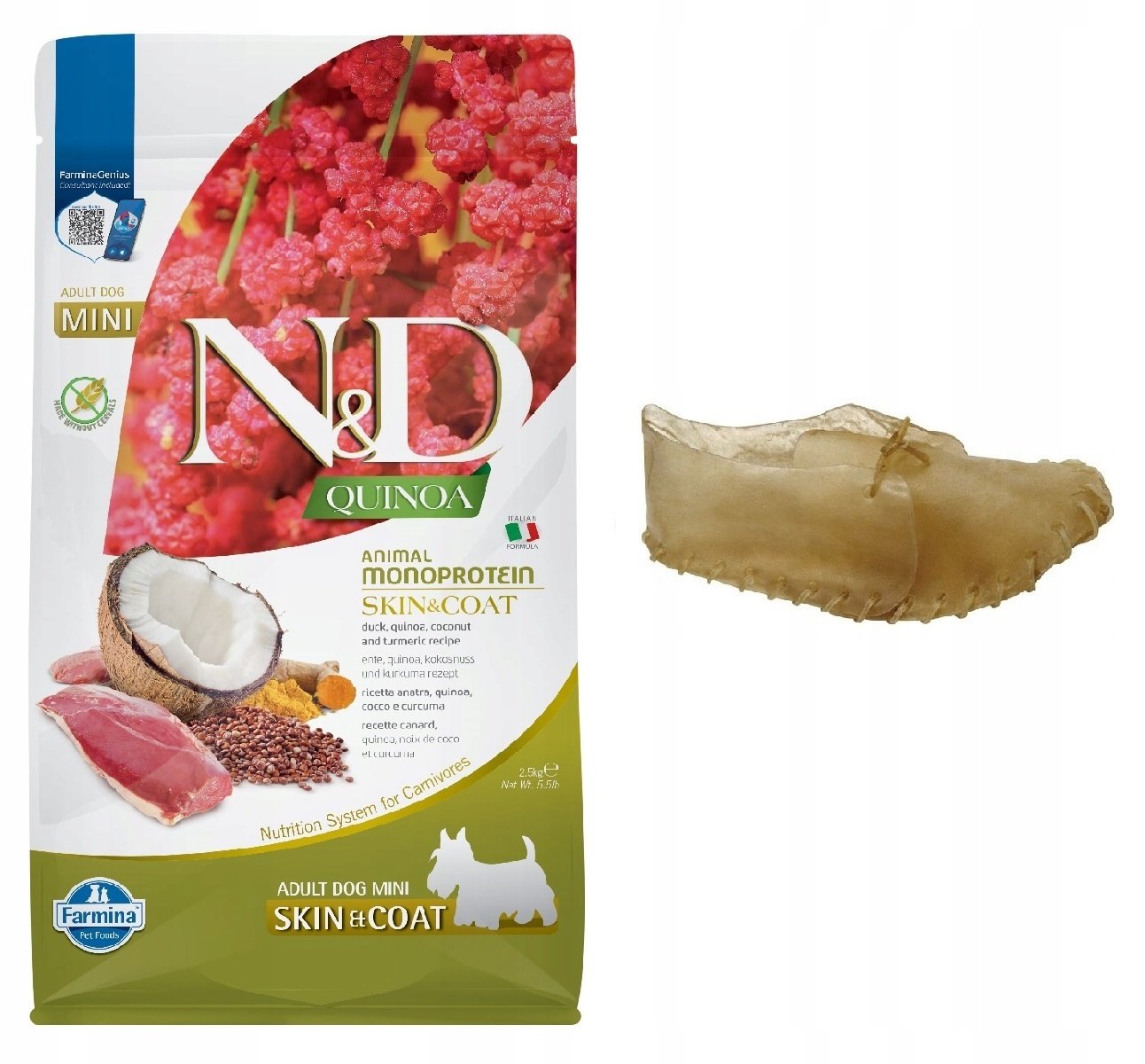 Farmina N&D Quinoa Dog Skin&Coat Adult Mini duck coconut 2.5 kg
