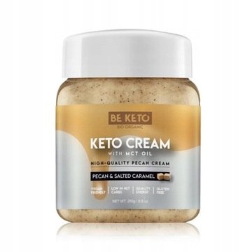 BeKeto Krem Pekan & Solony Karmel 250g Mct Be Keto