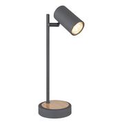 Lampy stojące - Globo Robby 57910TG lampa stołowa lampka 1x5W GU10 LED grafitowa - miniaturka - grafika 1
