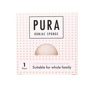 SISTER YOUNG PURA NATURALNA GĄBKA KONJAC DO MYCIA TWARZY WHITE - Rękawice i gąbki do kąpieli - miniaturka - grafika 1