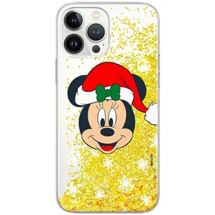 Etui płynny brokat do Apple IPHONE 6/6S Disney: Minnie 061 oryginalne i oficjalnie licencjonowane, Złoty - Etui i futerały do telefonów - miniaturka - grafika 1