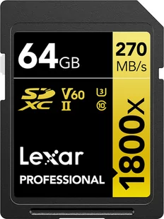 Lexar Pro 1800X Sdxc U3 (V60) Uhs-Ii R270/W180 64Gb - Karty pamięci - miniaturka - grafika 2
