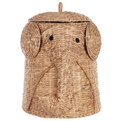 Kosze wiklinowe - Kosz pleciony słoń z hiacyntu wodnego naturalny DOGON - miniaturka - grafika 1