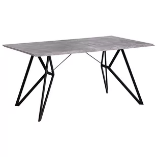 Beliani Stół do jadalni 160 x 90 cm efekt betonu BUSCOT - Stoły - miniaturka - grafika 1