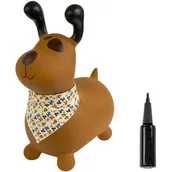 Skoczki dla dzieci - Skoczek Dla Dzieci Do Skakania Z Pompką Reksio Brązowy Z Bandaną Sun Baby - miniaturka - grafika 1