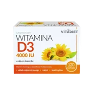 Witaminy i minerały - Vitadiet Witamina D3 4000 IU, 120 kapsułek - miniaturka - grafika 1