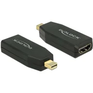 Adaptery i przejściówki - Delock Adapter mini Displayport 1.2 męski > HDMI żeński 4K aktywne czarny 65581 - miniaturka - grafika 1