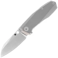 Noże - Nóż składany Spyderco Techno 3 Gray Titanium, Satin CTS XHP by Marcin Slysz (C158TIP3) - miniaturka - grafika 1