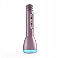 Instrumenty muzyczne dla dzieci - Mikrofon Bluetooth Karaoke PM71 Różowe złoto - miniaturka - grafika 1