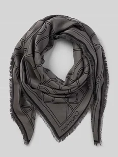 Szal z nadrukiem z logo - Apaszki i szaliki damskie - miniaturka - grafika 1