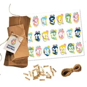 Ozdoby bożonarodzeniowe - Kalendarz adwentowy - Pastelowy - cały zestaw - miniaturka - grafika 1