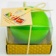 Świece - Świeczka w kształcie owoców - zielone jabłko - miniaturka - grafika 1