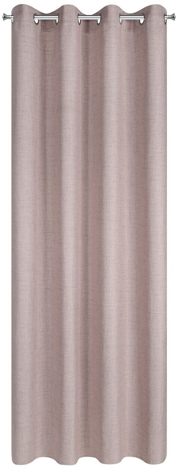 Eurofirany Zasłona JULA 140x250 cm pudrowa na przelotkach