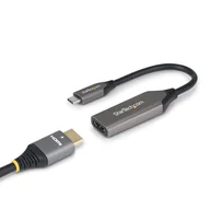 Adaptery i przejściówki - StarTech 112B-USBC-HDMI21 adapter kablowy 0,2 m USB Type-C HDMI Typu A (Standard) Szary - miniaturka - grafika 1