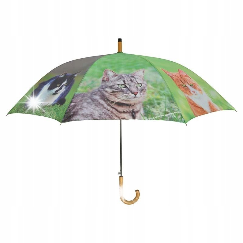 Parasol z motywem kotów 120cm Automatyczny Długi kolorowy Koty Parasolka