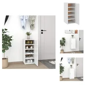 Szafki na buty - vidaXL Szafka na buty biała 32x35x70 cm materiał drewnopochodny - Stojaki i szafki na buty - miniaturka - grafika 1