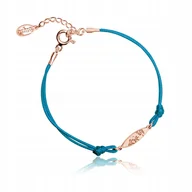 Bransoletki - Bransoletka surfing vibes sznurkowa srebrna - miniaturka - grafika 1