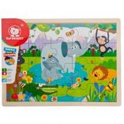 Puzzle - Brimarex Top Bright Puzzle drewniane - Dżungla 20el. 130655 - miniaturka - grafika 1