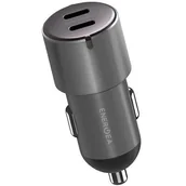 Ładowarki samochodowe - ENERGEA ład. sam. 2xUSB-C PD-PPS 66W stalowy/gunmetal Alu Drive D60 - miniaturka - grafika 1