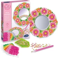 Zabawki kreatywne - SentoSphere Lustro w kwiatach do zdobienia diamentami +8 - miniaturka - grafika 1