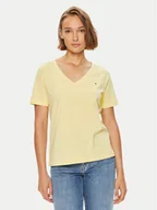 Koszulki i topy damskie - Tommy Hilfiger T-Shirt Modern WW0WW39781 Żółty Regular Fit - miniaturka - grafika 1