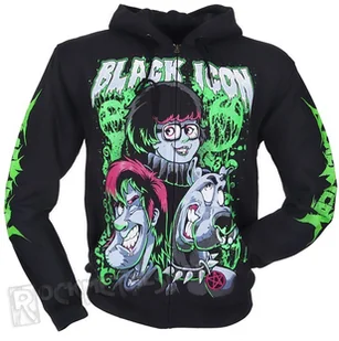 bluza BLACK ICON - SCOOBY czarna, rozpinana z kapturem (HZICON008BLK)-L - Bluzy męskie - miniaturka - grafika 1