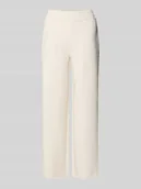 Spodnie sportowe damskie - Spodnie dresowe z elastycznym pasem i nadrukiem z logo - miniaturka - grafika 1