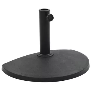 vidaXL Podstawa pod parasol ogrodowy, półokrągła, żywica, 9 kg, czarna - Pozostałe meble ogrodowe - miniaturka - grafika 1