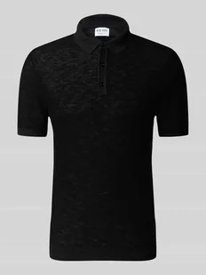 Koszulka polo o kroju slim fit z prążkowanymi wykończeniami - Koszulki męskie - miniaturka - grafika 1