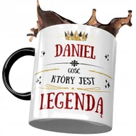 Kubki - Kubek Czarny Dla Daniela Kolegi na Prezent z Nadrukiem ze Zdjęciem + Opakowanie na prezent (wzór 02) - miniaturka - grafika 1