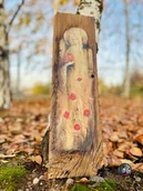 Obrazy i zdjęcia na płótnie - Rustykalna deska z aniołem, prezent - miniaturka - grafika 1